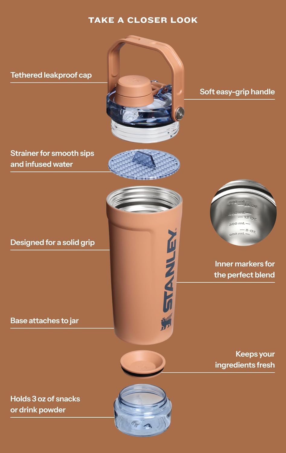 Stanley Activate Shaker Bottle 20 oz